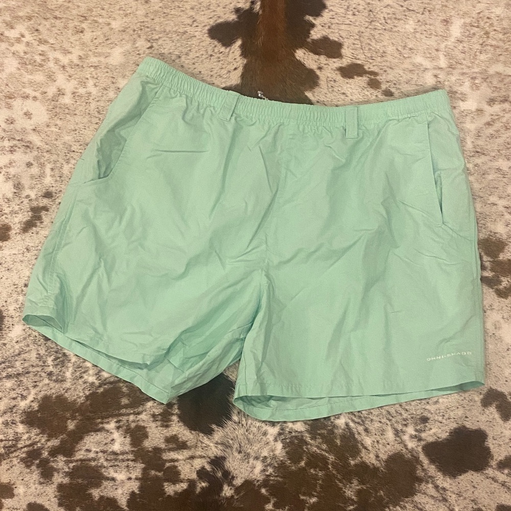 Mint Green men’s Columbia shorts. Size XXL with 6 inch inseam